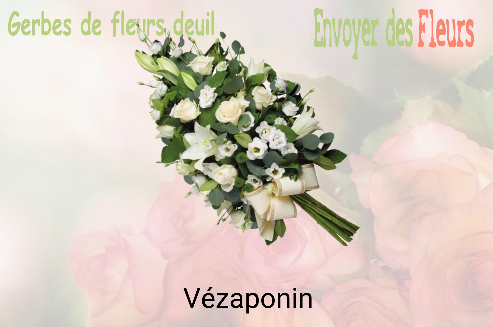 Gerbe de fleurs de deuil livrée à Vézaponin